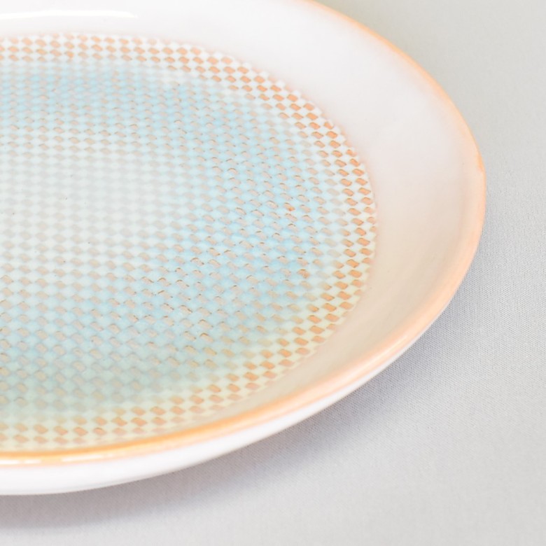 萩焼 スカイブルー大皿｜HG000632