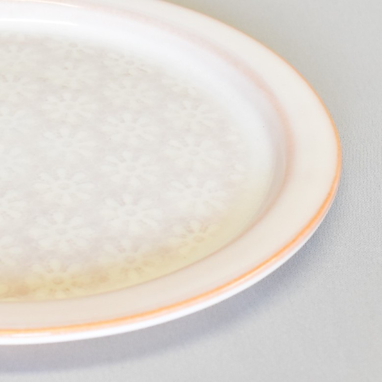 萩焼 ピュアホワイトリム皿｜HG000638