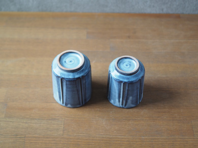 しのぎ組湯呑（グレー）｜HG000648