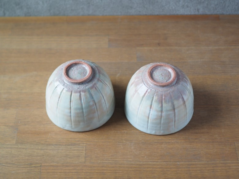 ペアしのぎ丸飯碗（御本手）｜HG000659