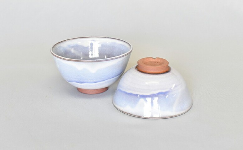 萩焼  萩むらさきペアごはん茶碗｜HG000849