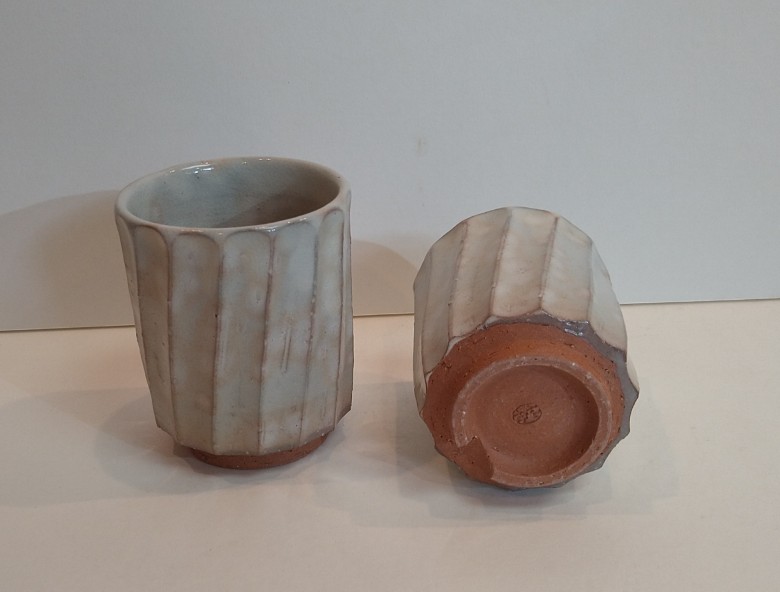 萩焼 湯呑 見島ナナメ ペア｜HG000996