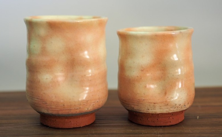 萩焼 御本手夫婦湯呑 2客 セット 木箱入 湯呑み｜HG001055