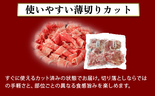 【数量限定】山口県萩市産 見蘭牛 切り落とし 500g (250g×2)国産  肉 お肉 牛｜HG000068
