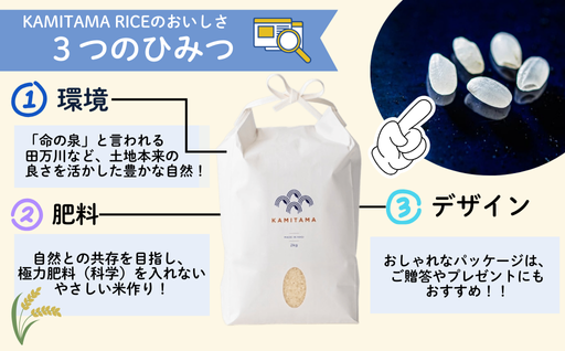 コシヒカリ 令和7年 10kg 米 コメ こめ 萩産 KAMITAMA｜HG000290 10kg×1