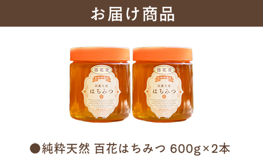 純粋天然　百花はちみつ　600g×2本｜HG001061 600g×2本