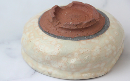 萩焼　盛鉢　粉引｜HGH00095