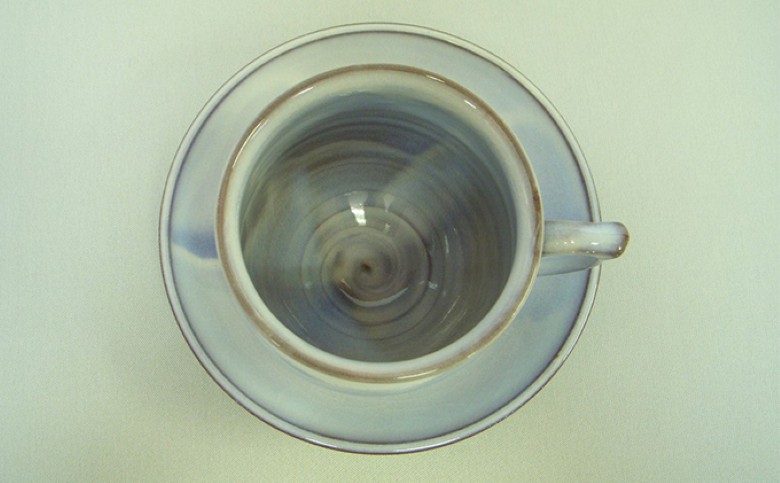 萩焼 萩むらさきコーヒーカップ(丸)｜HG000106