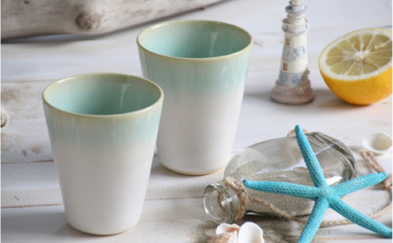 萩焼　レモネードペアカップ｜HG000144