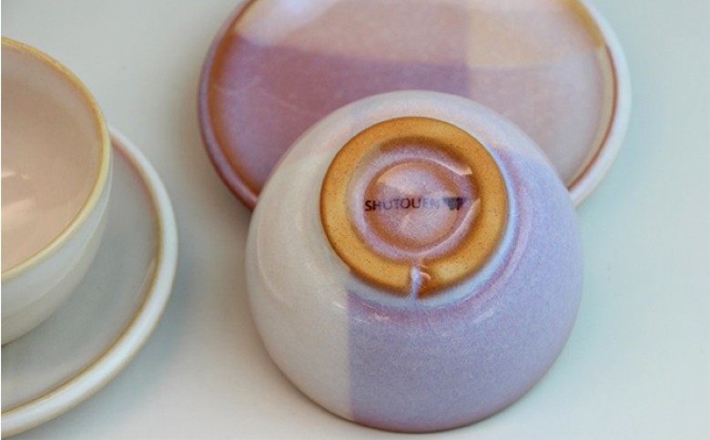 萩焼　Shikisai　まめ碗皿セット｜HG000152