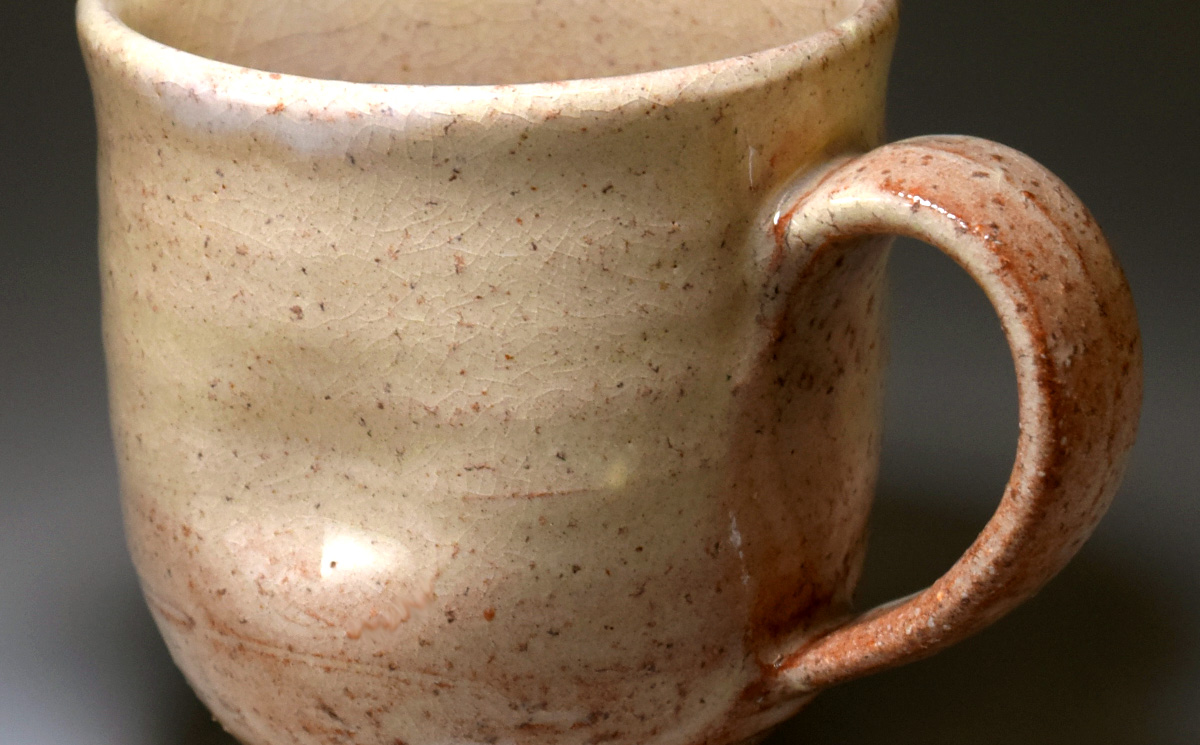 萩焼　マグカップ（へこみ）｜HG000318