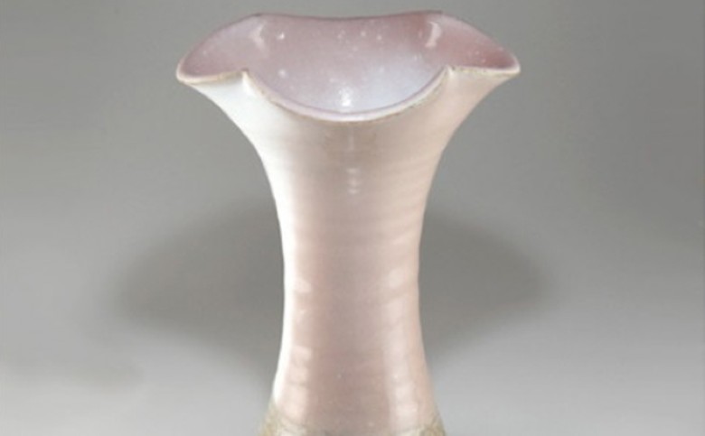 萩焼　窯変花入れ（クローバー形)｜HG000321