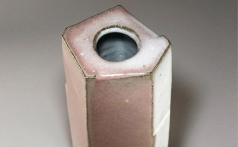 萩焼　窯変面取り花入れ｜HG000342