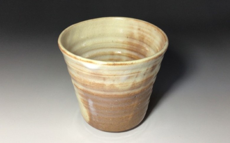 萩焼 広口 フリーカップ　知明作｜HG000457