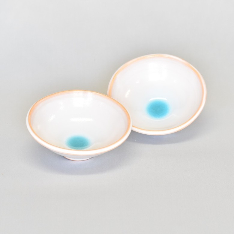 萩焼 スカイブルーペア小鉢｜HG000631