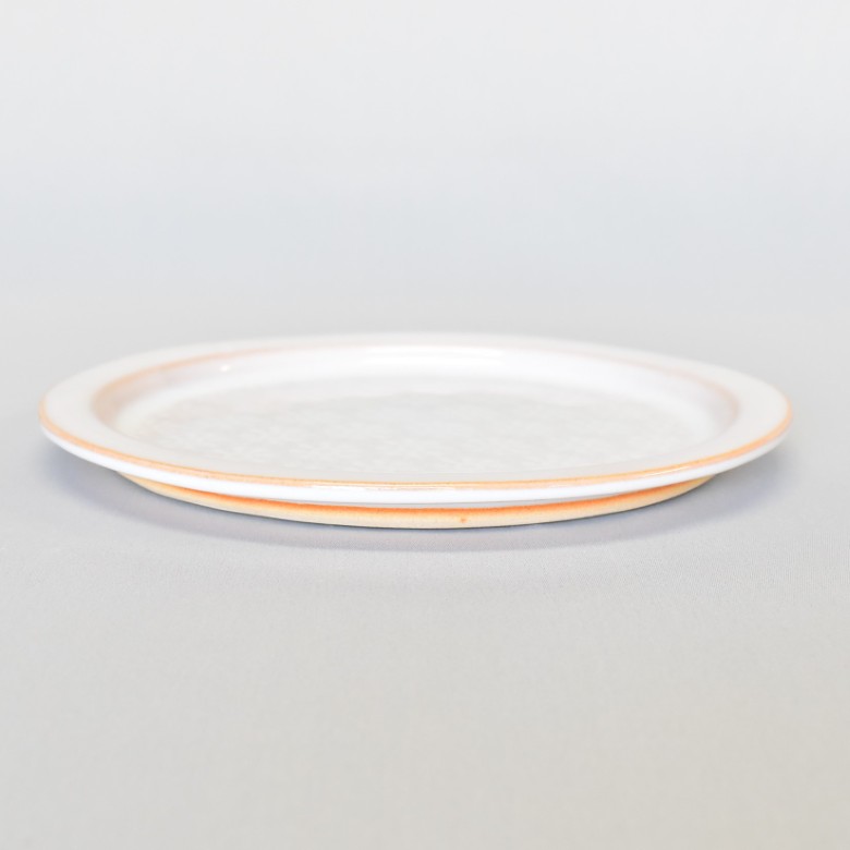 萩焼 ピュアホワイトリム皿｜HG000638