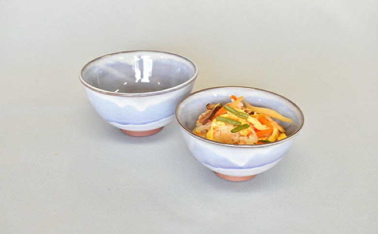 萩焼  萩むらさきペアごはん茶碗｜HG000849