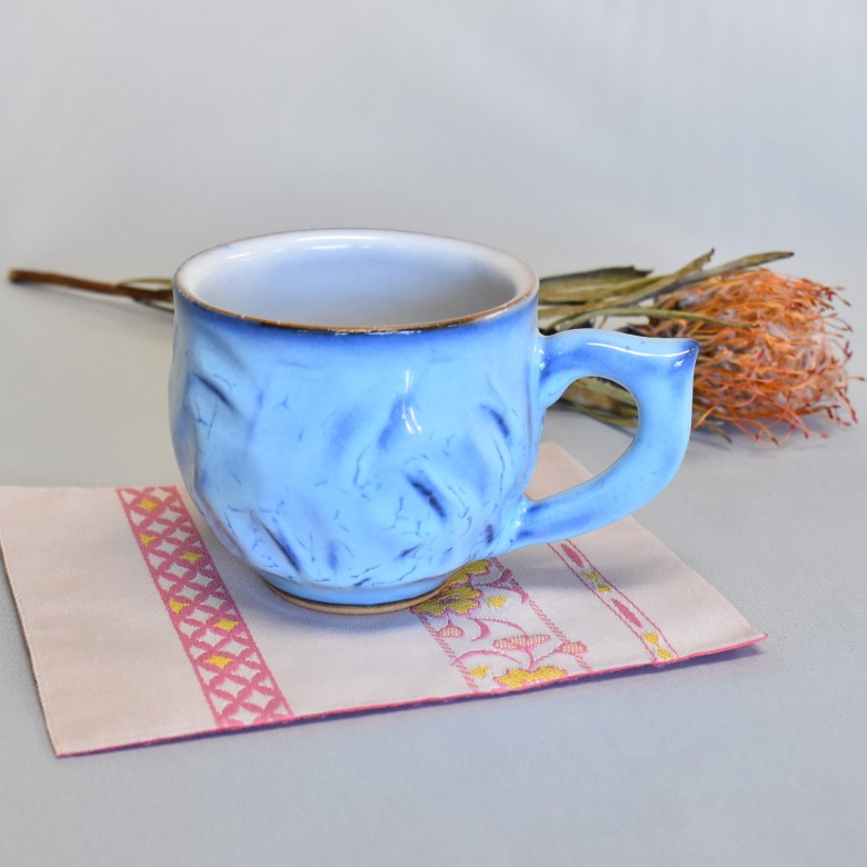 萩焼 藍面取り マグカップ｜HG000950
