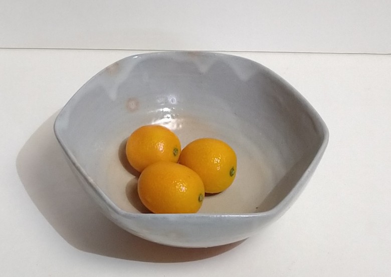 萩焼 鉢 六角 ソロ｜HG000990