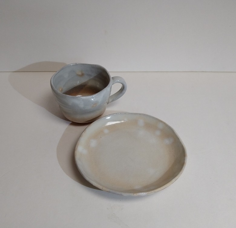 萩焼 コーヒー碗 ヒラヒラ ソロ｜HG001002