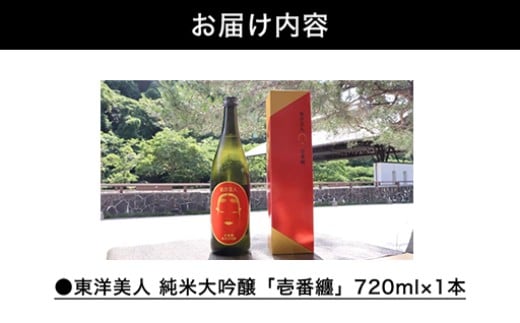 日本酒 純米大吟醸 東洋美人 壱番纏  720ml×1本 酒 お酒 地酒 純米吟醸酒 アルコール　｜HG000035