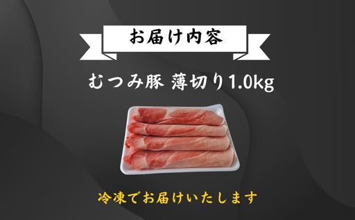 豚肉 うす切り 1000g 萩むつみ豚 国産 肉 お肉 豚｜HG000191