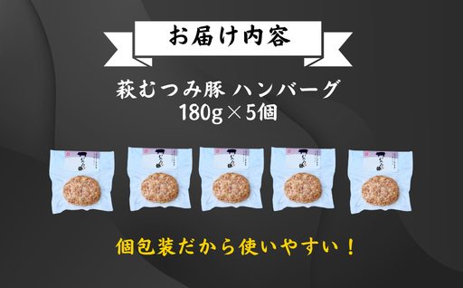 萩むつみ豚 ハンバーグ　180g×5個｜HG000195