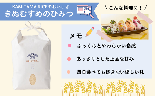きぬむすめ 令和7年 10kg 米 コメ こめ 萩産 KAMITAMA｜HG000390 10kg×1