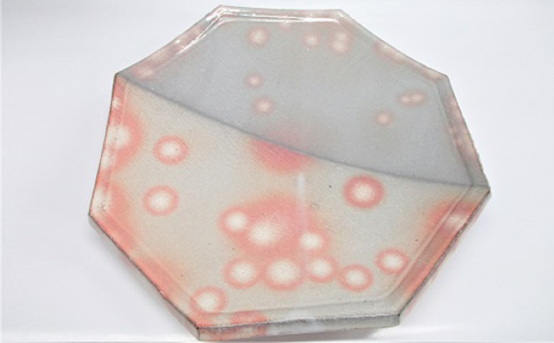 萩焼 8代佳炎作　八角板皿｜HG000022