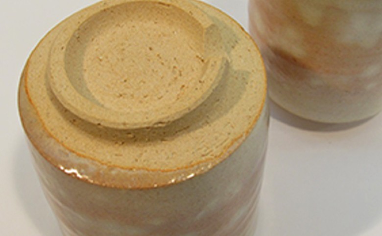 萩焼 萩粉引湯呑（夫婦）｜HG000126