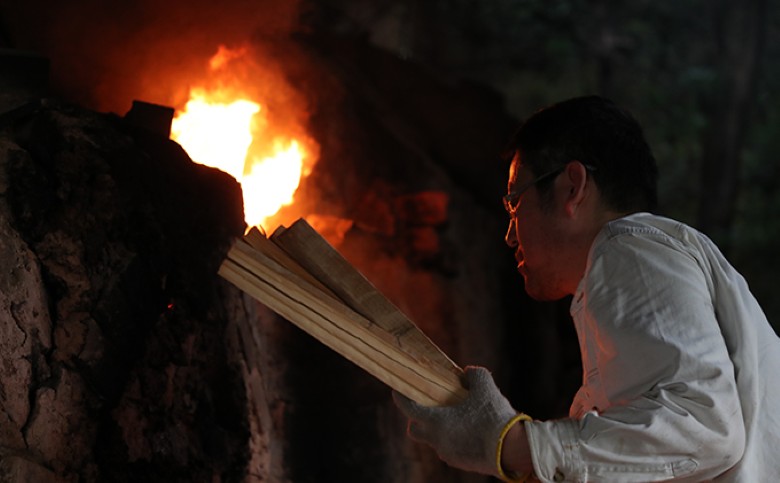 萩焼　8代佳炎作 白萩組湯呑｜HG000608