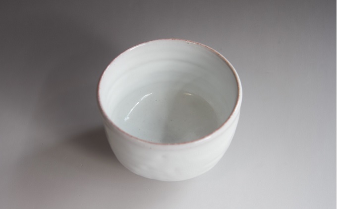 萩焼　8代佳炎作 白萩高台茶碗｜HG000613
