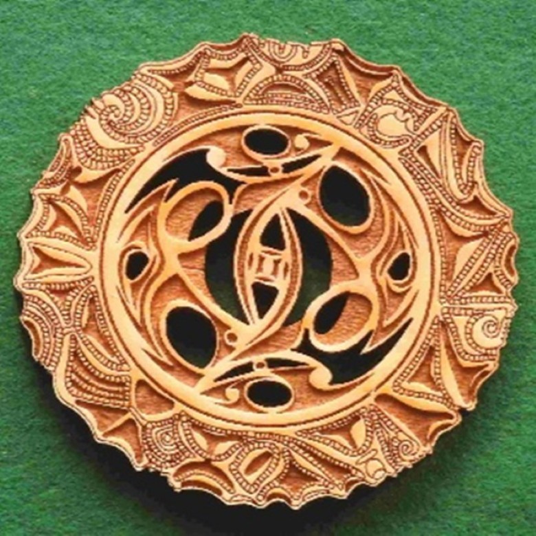 コースター木製 伝統文様 古代編 5枚組 特製ケース入 贈答 雑貨 敷物｜HG000869