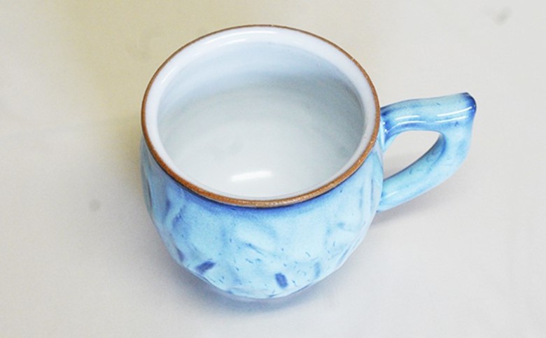 萩焼 藍面取り マグカップ｜HG000950