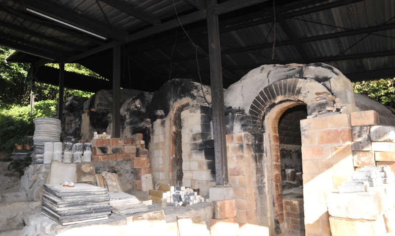 萩焼 鉢 ペア 六角＆木の葉｜HG000992