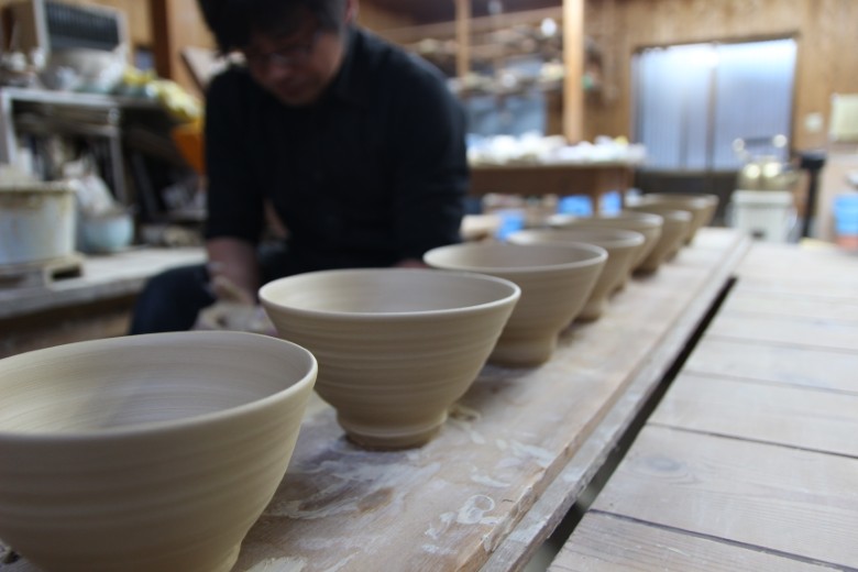 萩焼 コーヒー碗 ヒラヒラ ソロ｜HG001002