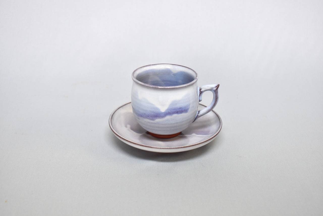 萩焼 萩むらさきコーヒーカップ(丸)｜HG000106