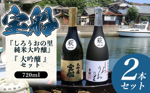 ☆GI萩取得☆ 宝船 『しろうおの里 純米大吟醸』『 大吟醸 』セット｜HG000122