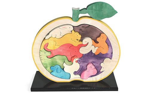 木工 おもちゃ 萩だいだい 十二支 専用飾り台付 工芸品｜HG000180