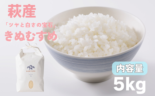 きぬむすめ 令和7年 5kg 米 コメ こめ 萩産 KAMITAMA｜HG000389 5kg×1