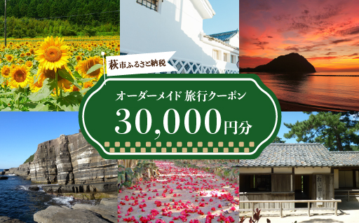 旅行券 山口 萩オーダーメイド 30,000円分 クーポン 旅行 チケット 観光 宿泊 宿泊券 ホテル 旅館｜HG000460 30,000円分クーポン