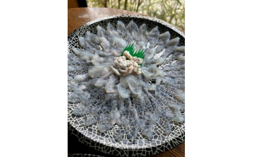 ふぐ 刺身 炙り セット 桜ふぐ 豪華2枚 セット (2～3人前) 割烹千代 萩 フグ 魚｜HG001015