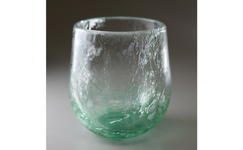 萩ガラス 耐熱ロック丸コップ エメラルドグリーン｜HG007037
