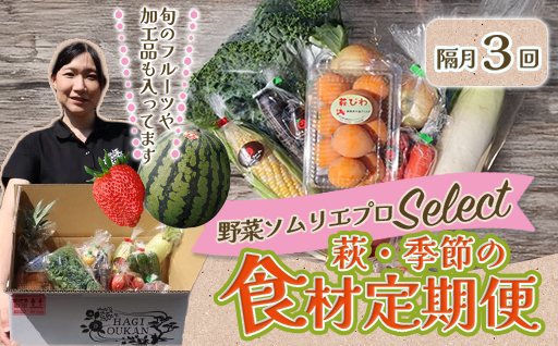野菜ソムリエプロselect／萩・季節の食材定期便　隔月発送・3回コース｜HG0032-B 定期便　隔月発送3回コース