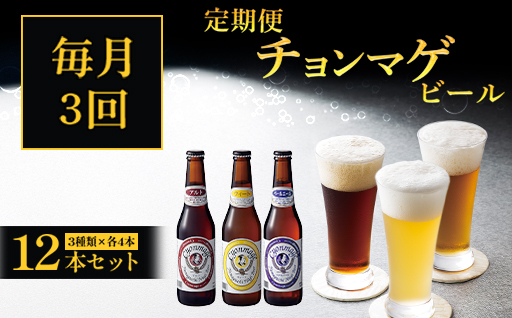 萩の地ビールを堪能！／チョンマゲビール定期便　12本セット　毎月発送・3回コース｜HG0437-B