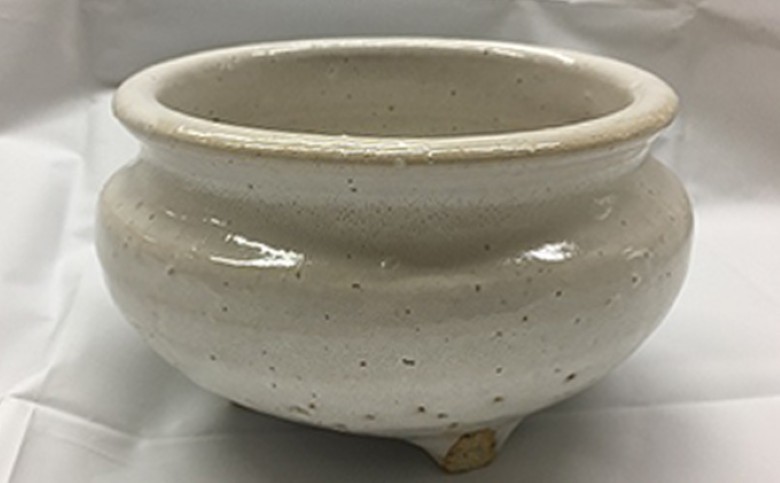 萩焼 8代佳炎作　白萩香炉｜HG000006