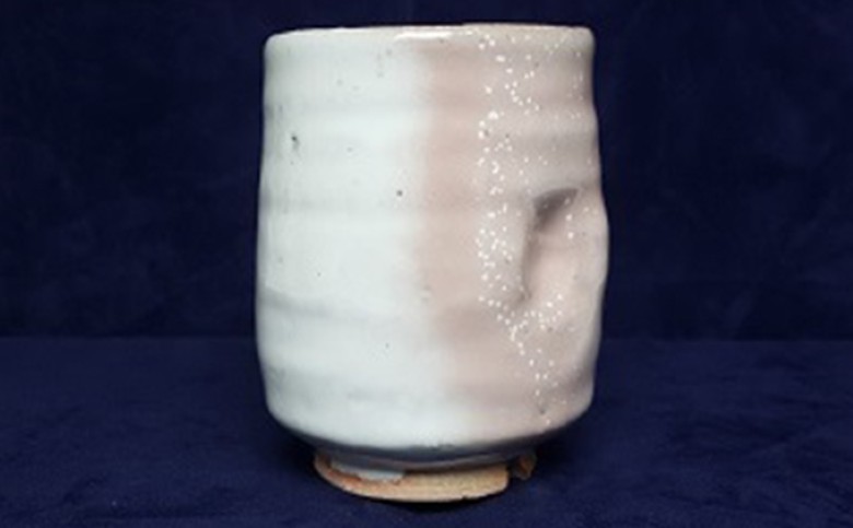 萩焼 8代佳炎作　窯変　白萩湯呑｜HG000007