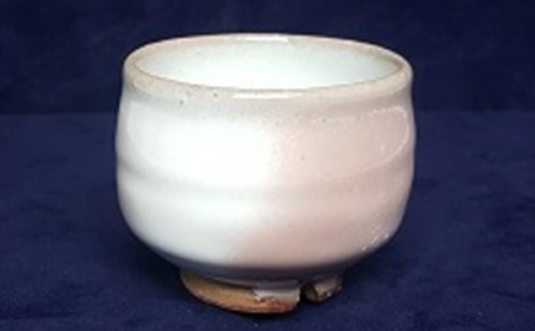 萩焼 8代佳炎作　窯変　白萩ぐい呑｜HG000010