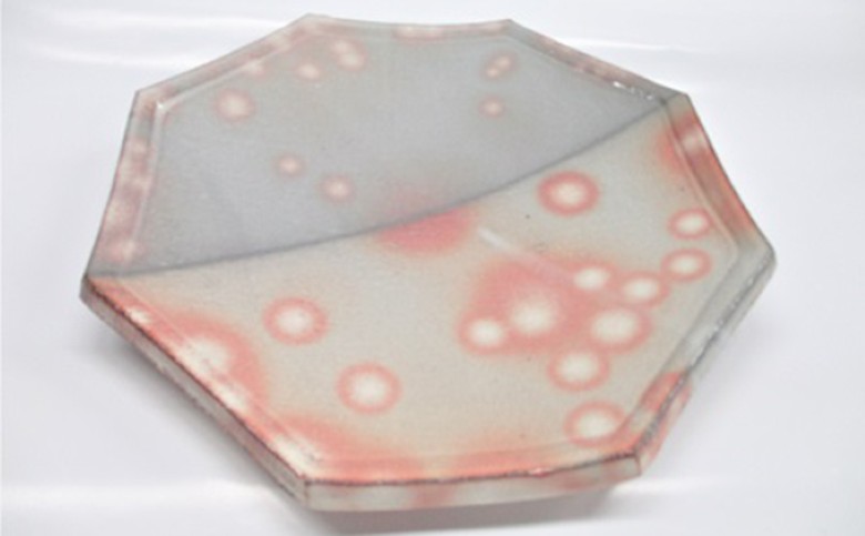 萩焼 8代佳炎作　八角板皿｜HG000022