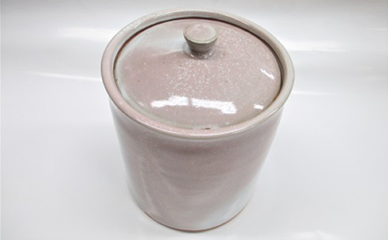 萩焼 8代佳炎作　窯変白萩水指｜HG000023